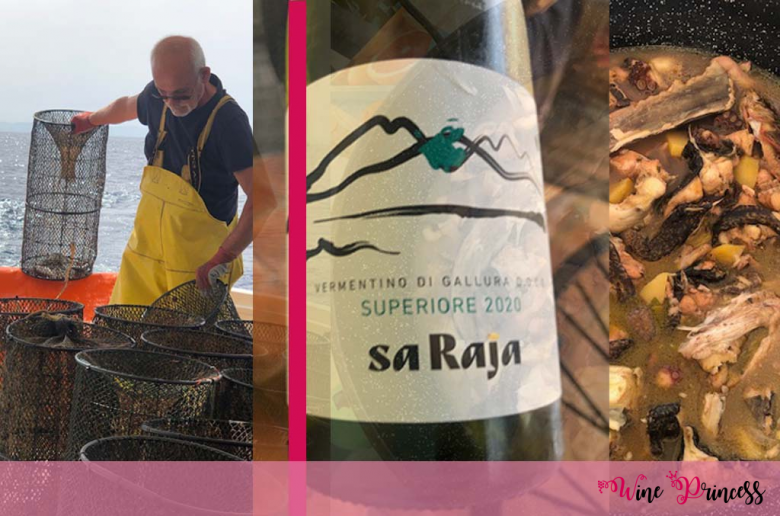 Sardegna, peschereccio, pasta con i granchi, zuppa mista di pesce fresco, vermentino Sa Raja
